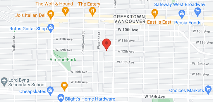 map of 3355 W 12TH AVENUE